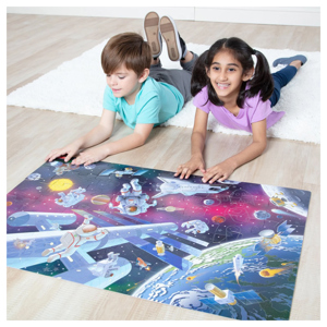 Melissa & Doug Outer Space Glow-in-the-Dark Floor Puzzle – 48 Pieces